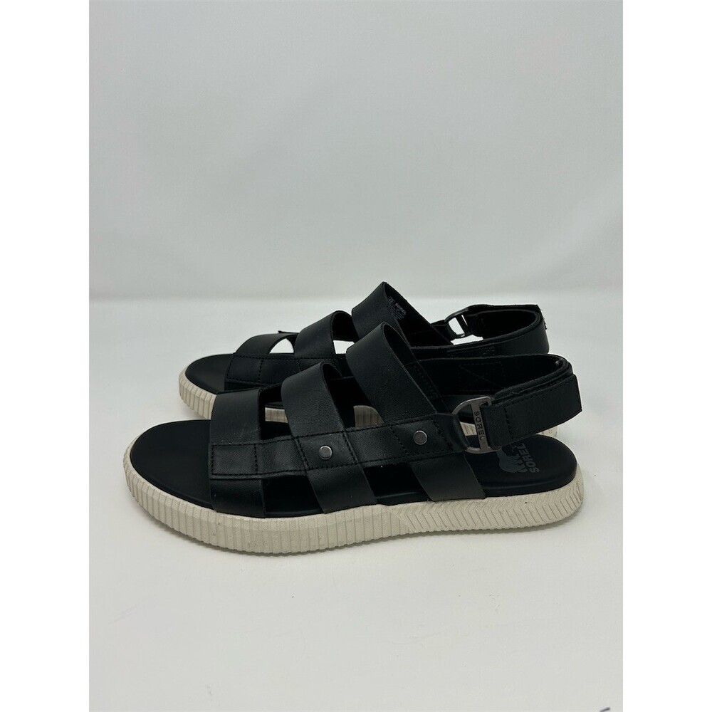 SOREL ONA Ave Womens Slingback Flat Sandals Black Strappy Open Toe Size 10 - Picture 7 of 13